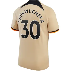 Nike Chelsea Chukwuemeka Third Jersey w/ EPL   No Room For Racism   Club World Cup Patches 22/23 (Sesame/Black)