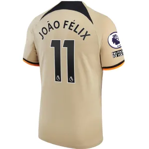 Nike Chelsea João Félix Third Jersey w/ EPL   No Room For Racism   Club World Cup Patches 22/23 (Sesame/Black)