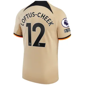 Nike Chelsea Loftus-Cheek Third Jersey w/ EPL   No Room For Racism   Club World Cup Patches 22/23 (Sesame/Black)