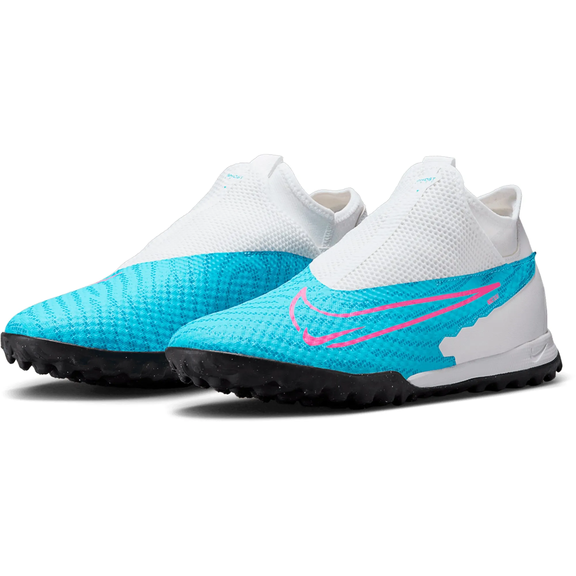 Nike Phantom GX Academy DF TF Turf Soccer Shoes - Blue/Pink/White/Black
