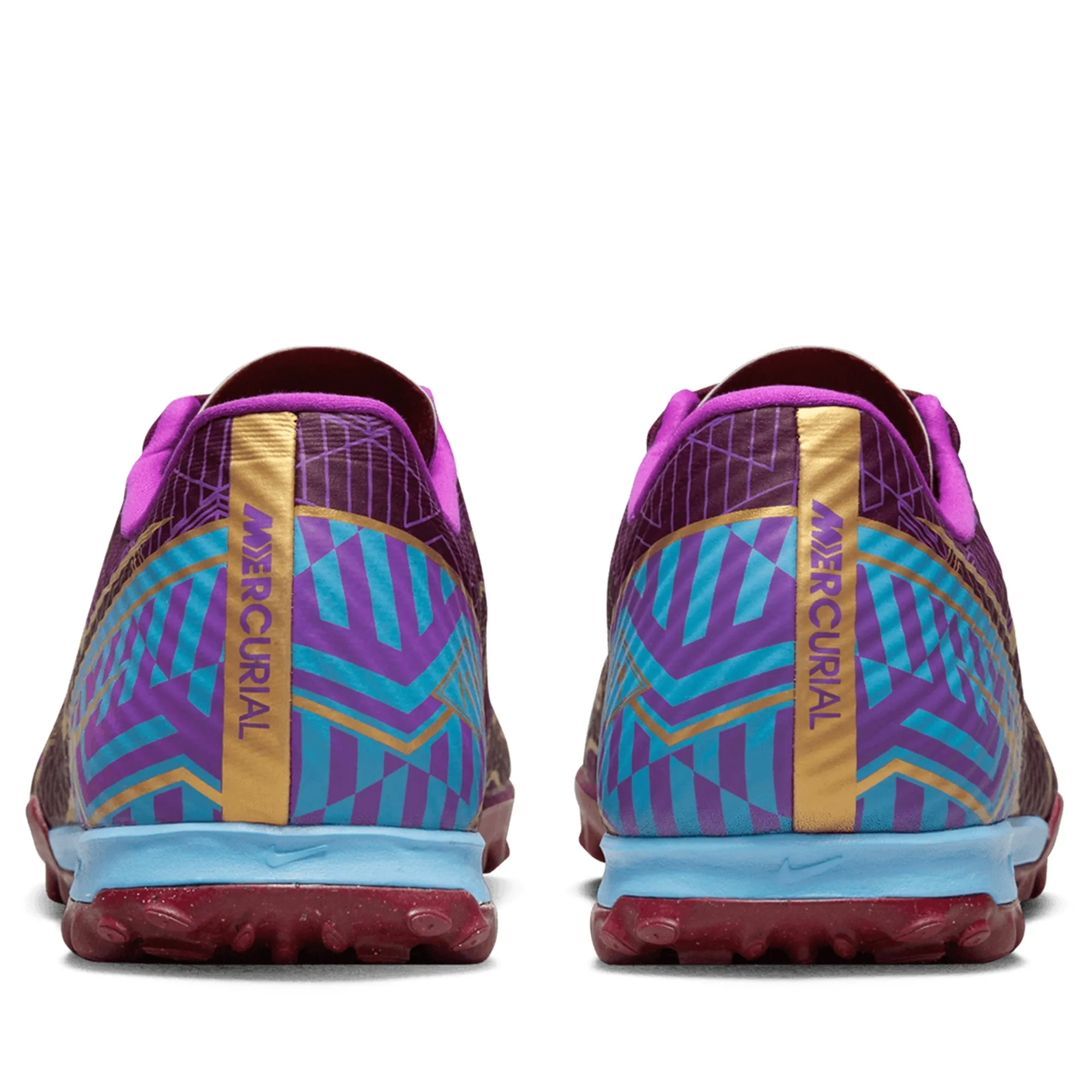 Nike Zoom Mercurial Vapor 15 Academy KM TF Turf Soccer Shoe Dark Beetroot/Vivid Gold