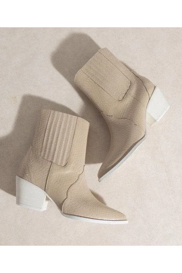 OASIS SOCIETY Dawn - Paneled Western Bootie