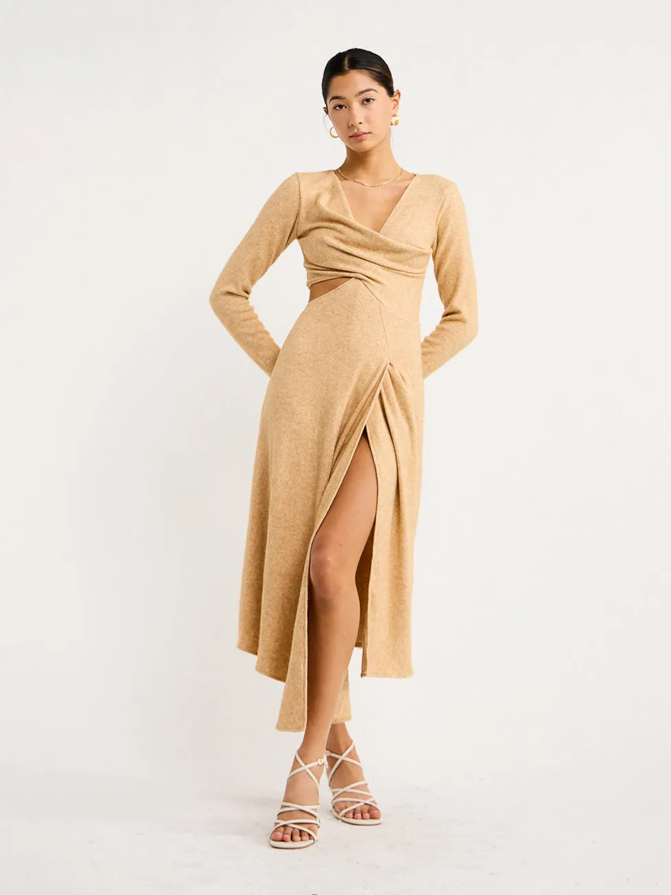 One Fell Swoop Roisin Midi Dress in Oat