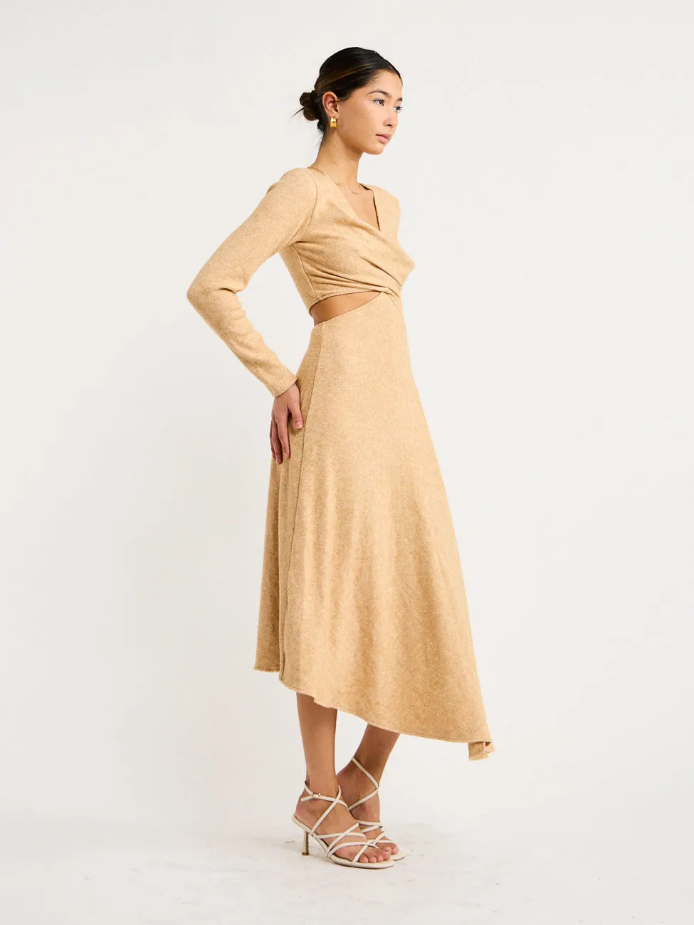One Fell Swoop Roisin Midi Dress in Oat