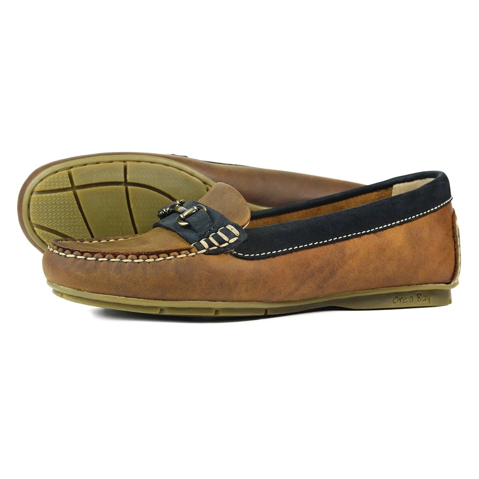 Orca Bay Verona Ladies Sand/Navy Deck Shoes