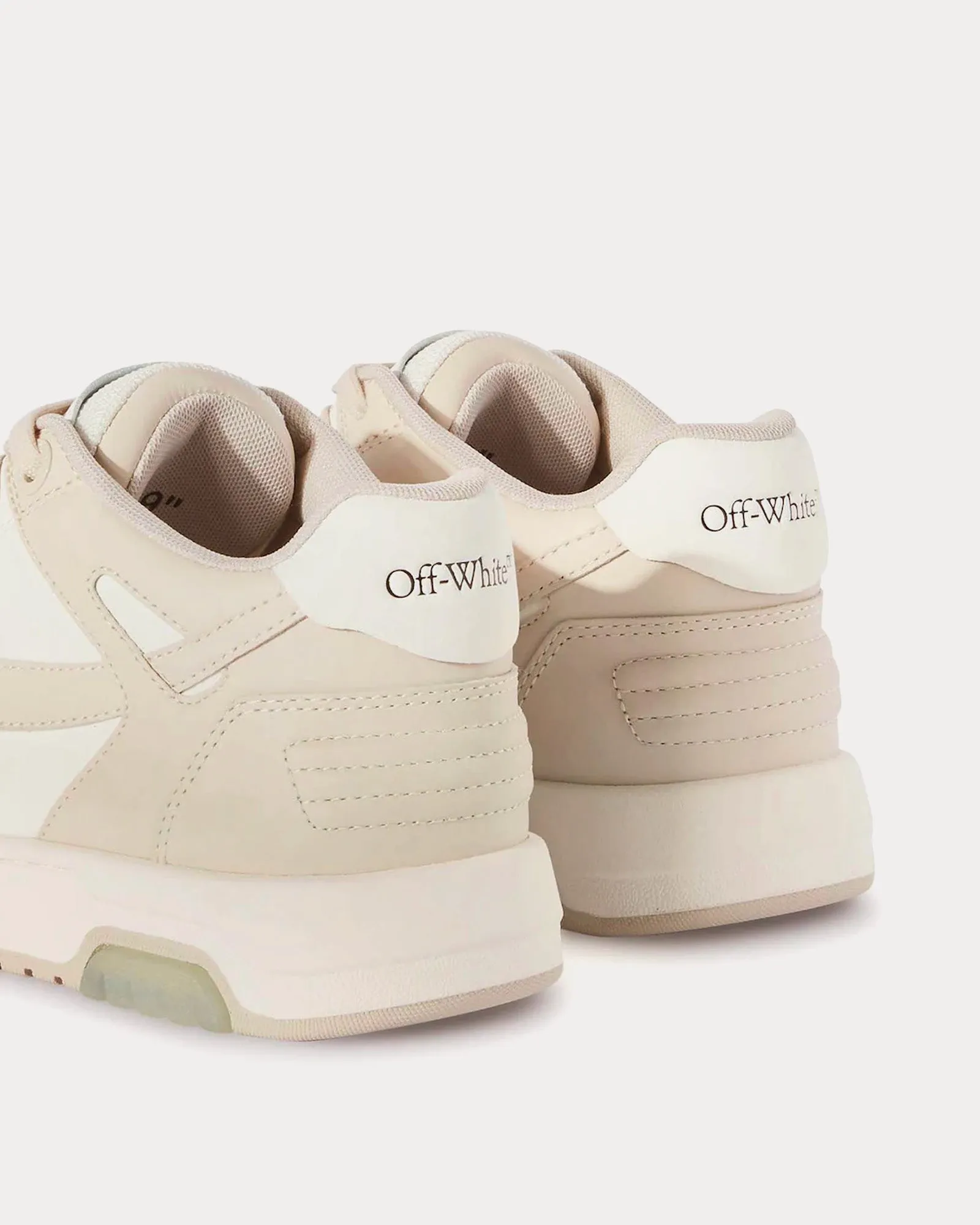 Out Of Office Leather Beige / White Low Top Sneakers