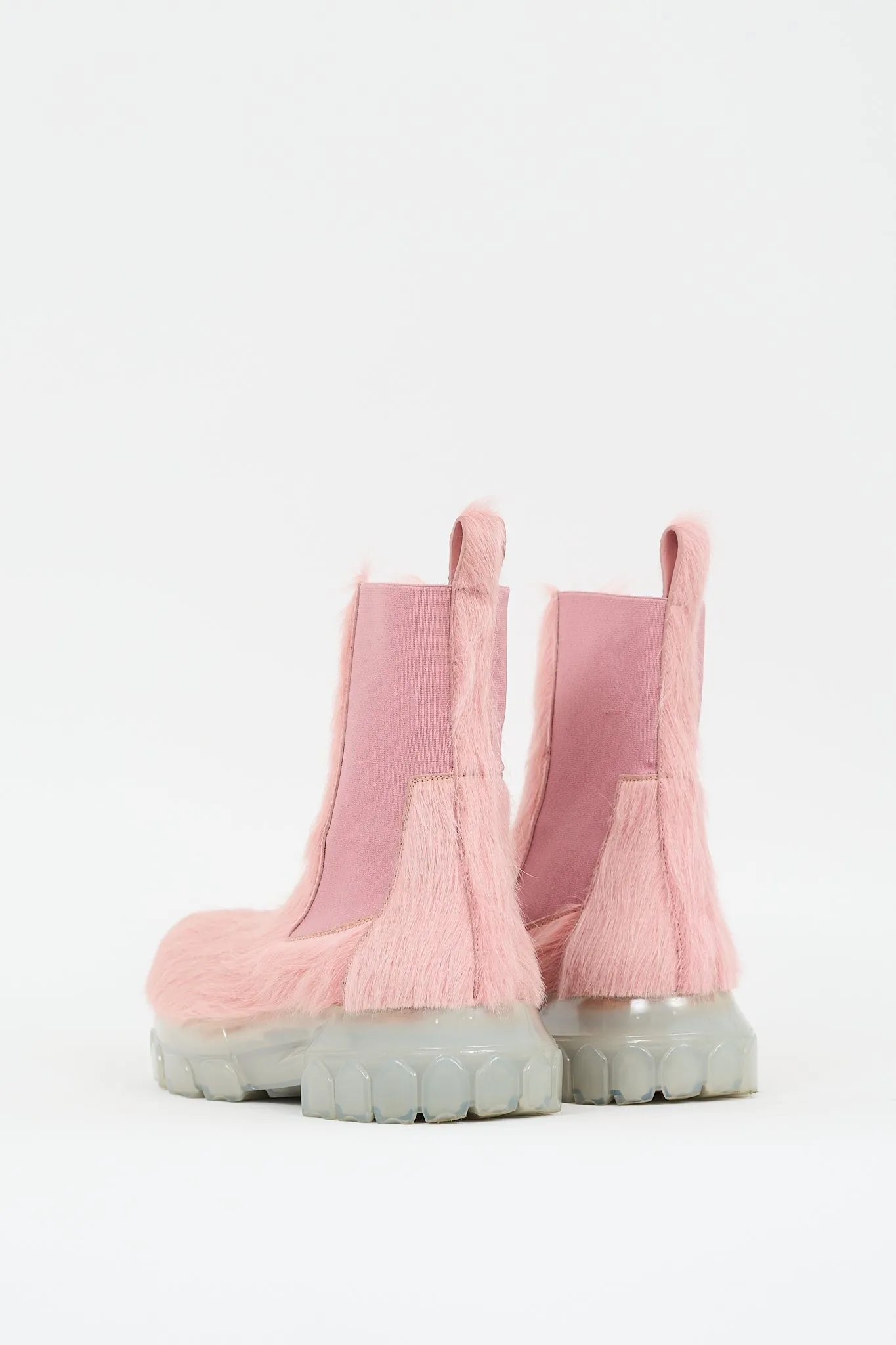 Pink Hair & Leather Beatle Bozo Tractor Chelsea Boot