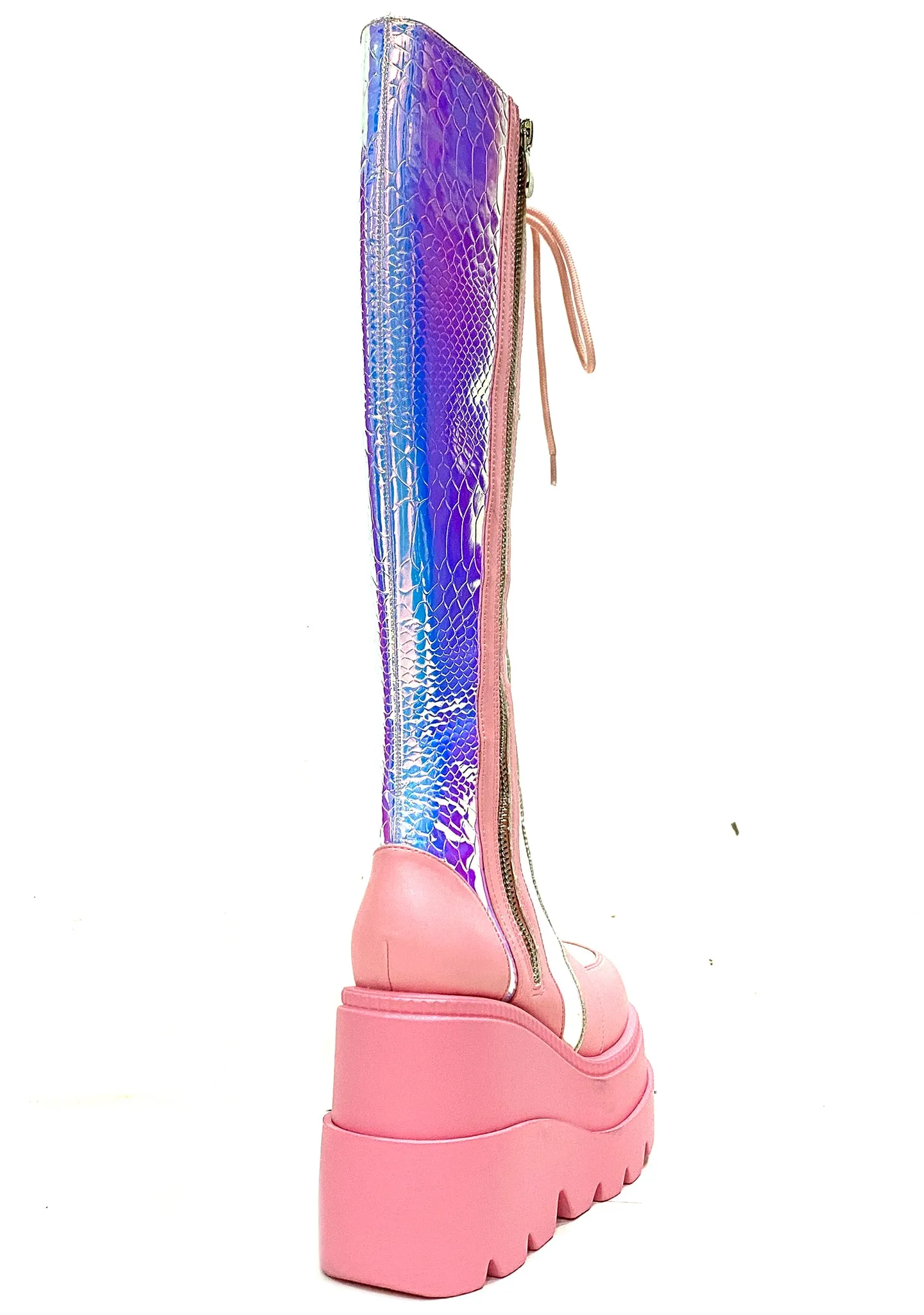 Pink Poison Hi Pink Platform Boots