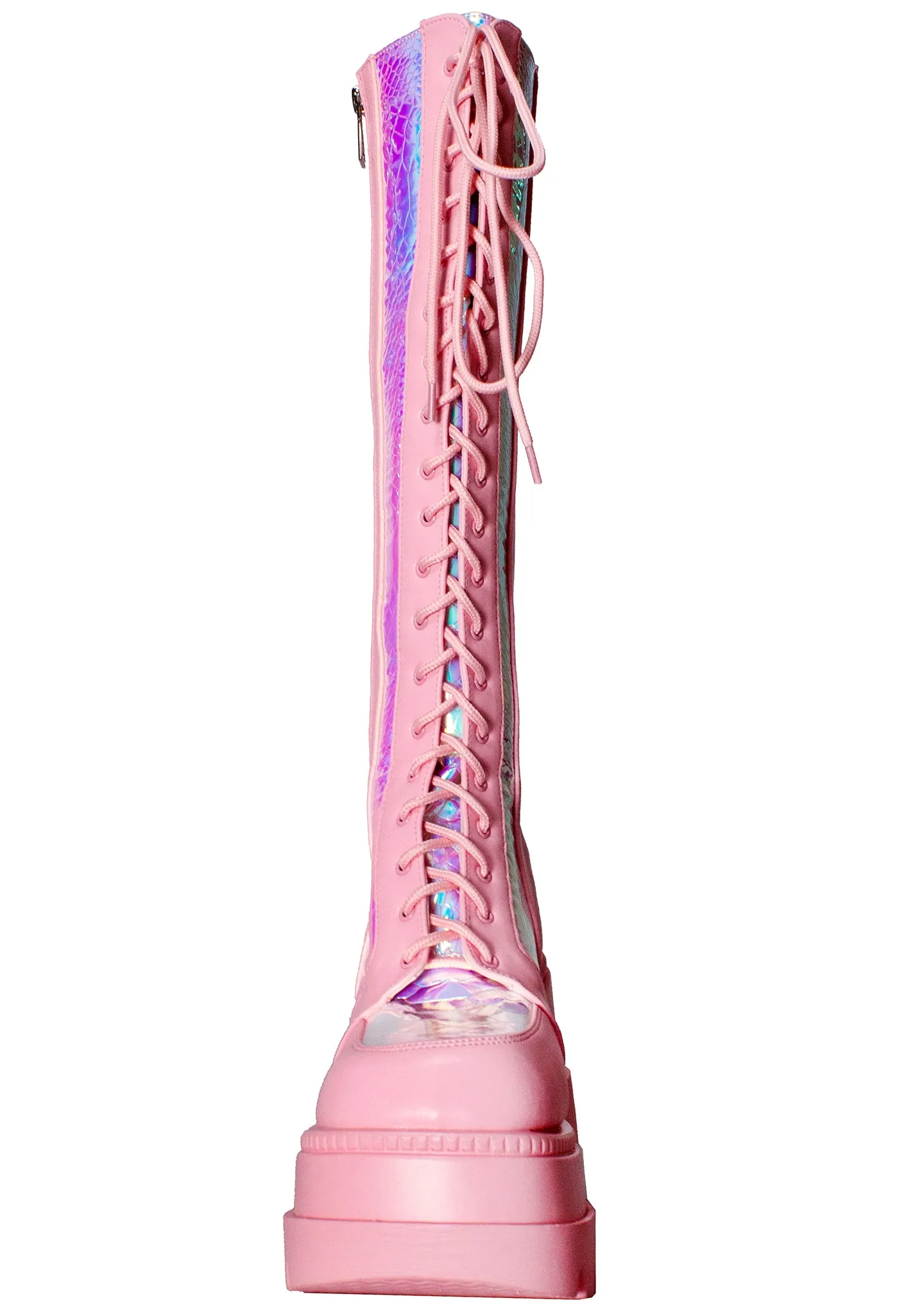Pink Poison Hi Pink Platform Boots