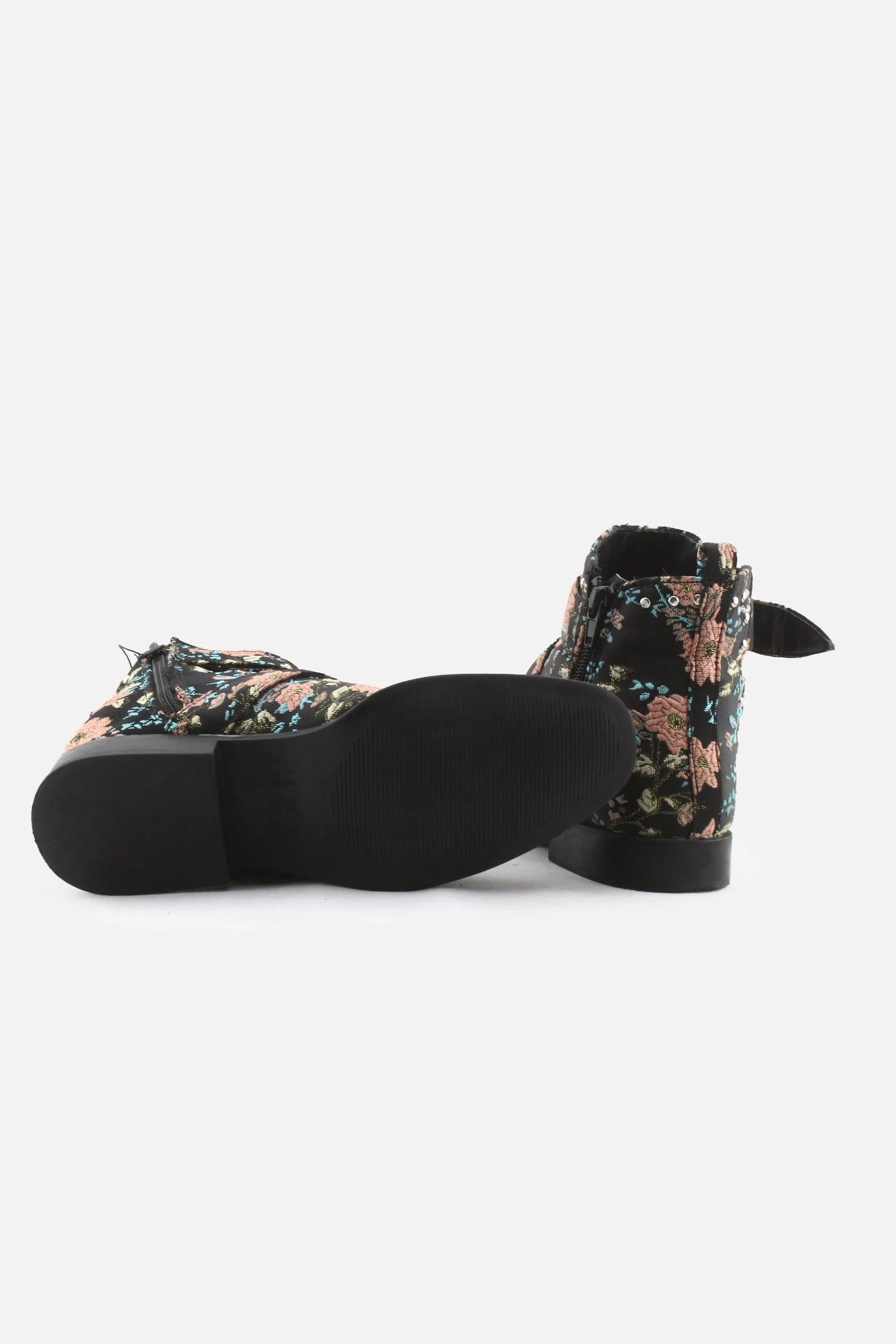 Primark Zipper Stretchable Buckle Straps Chelsea Ankle Boots | Textile