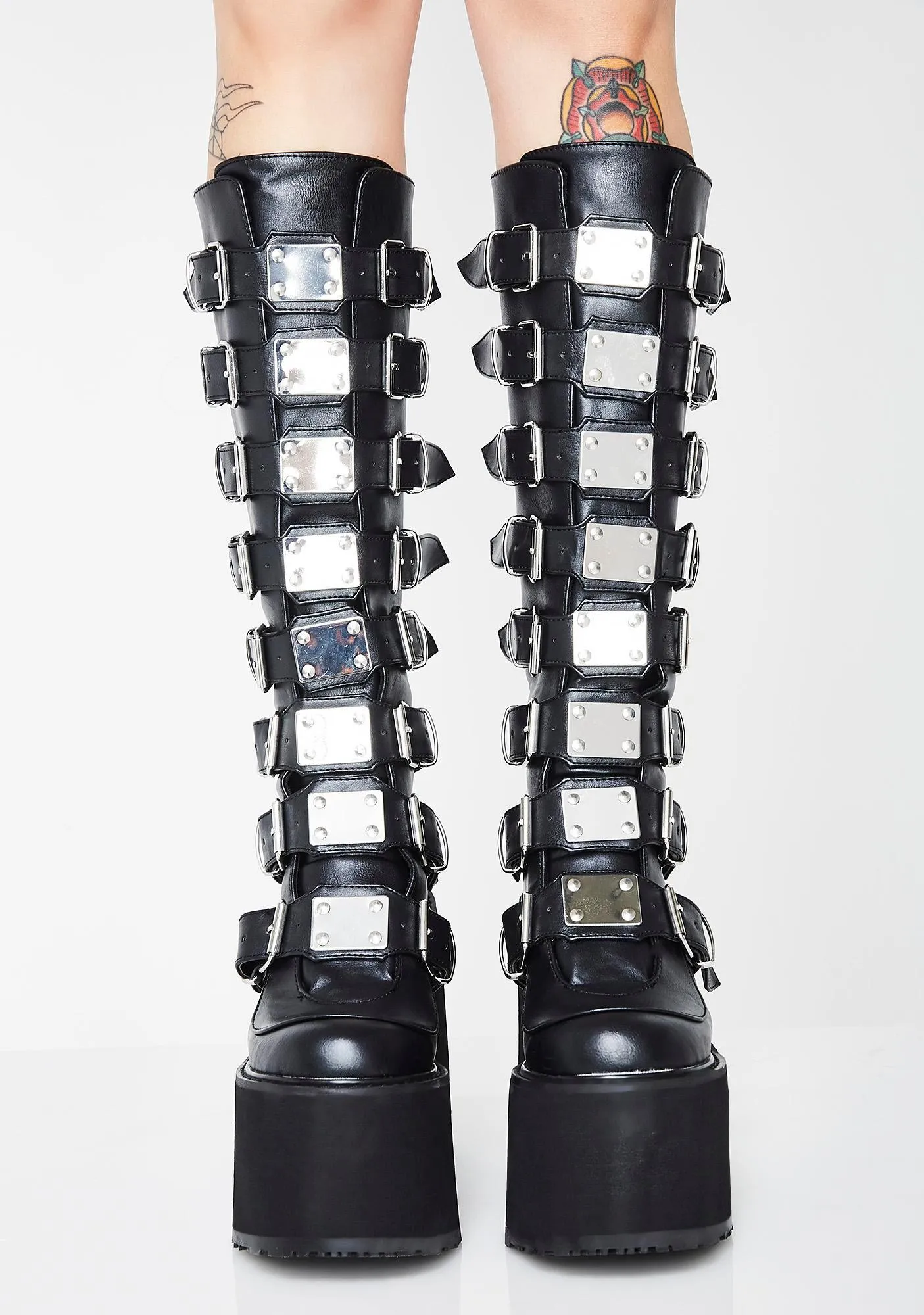 Punk Buckle Platform Boots