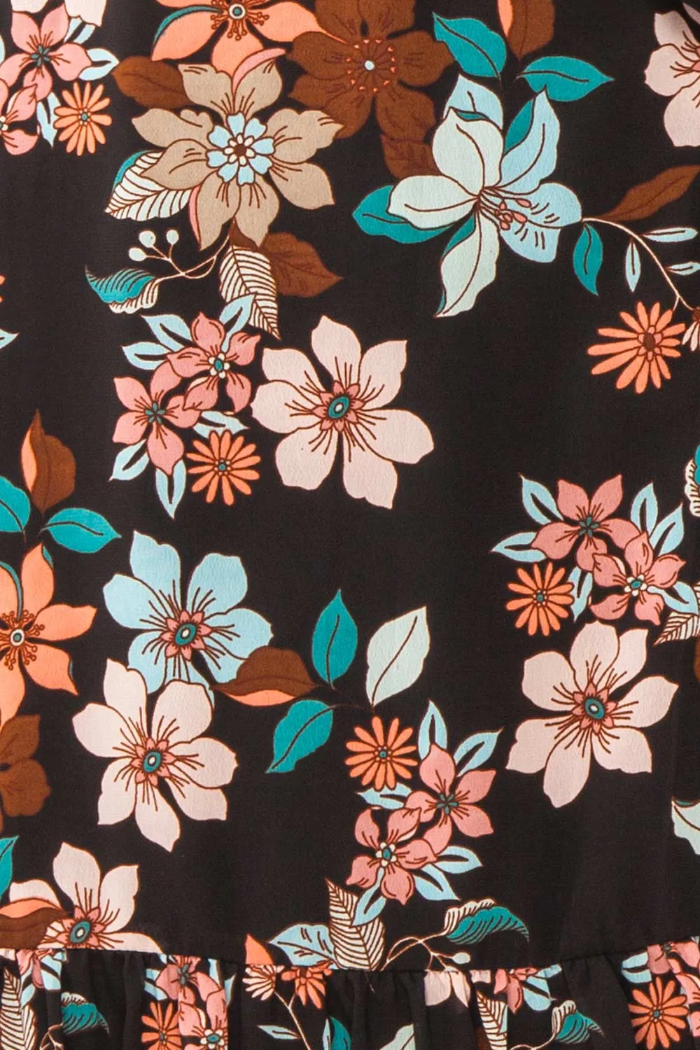 Serafina | Short Floral Wrap Dress w/ Long Sleeves