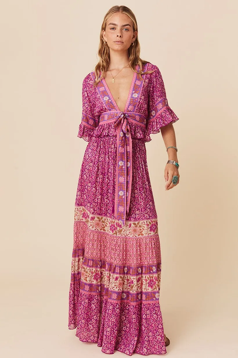 Sienna Maxi Skirt | Fuchsia