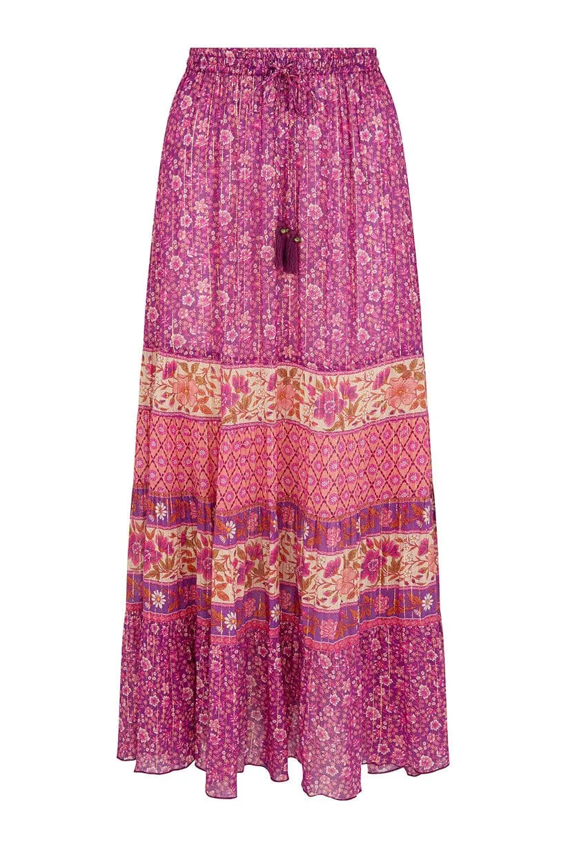 Sienna Maxi Skirt | Fuchsia