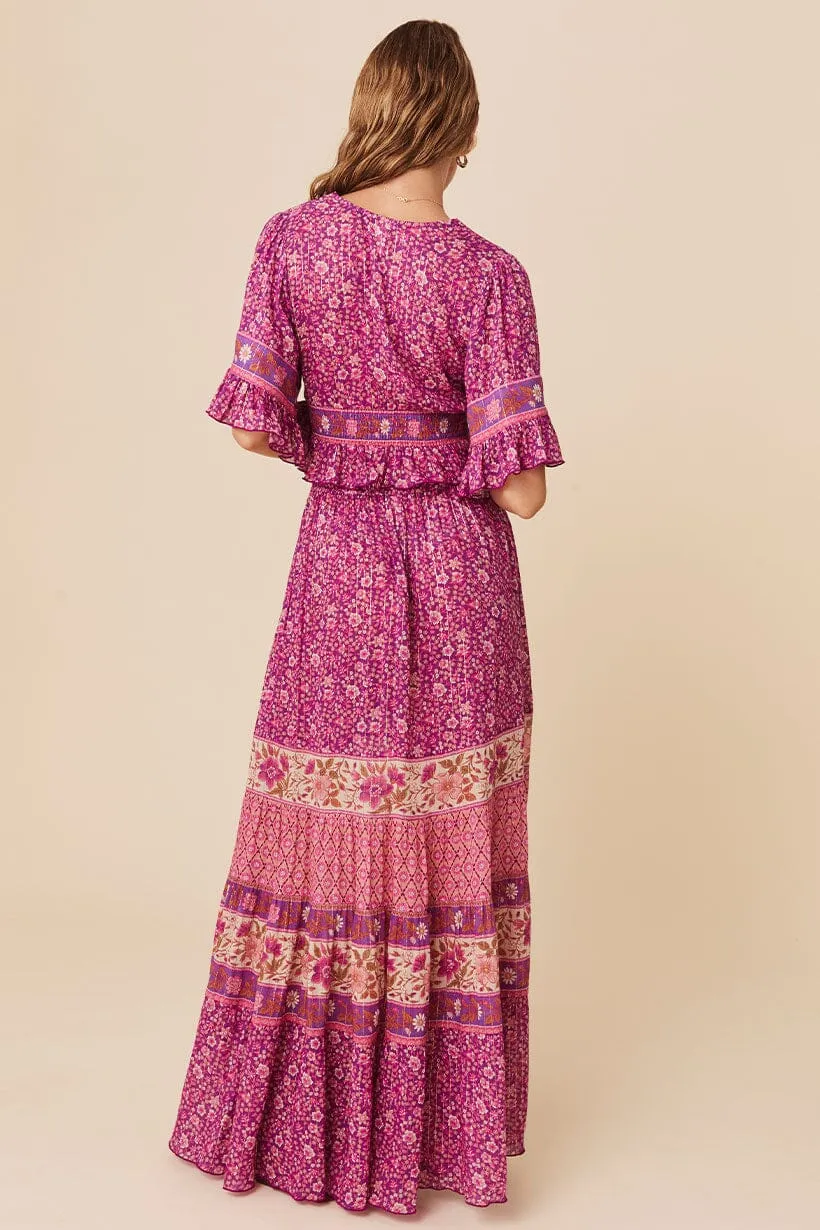 Sienna Maxi Skirt | Fuchsia