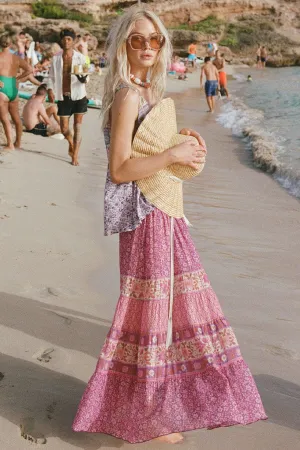 Sienna Maxi Skirt | Fuchsia
