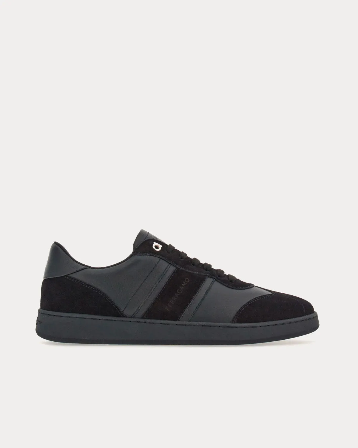 Signature Leather Black Low Top Sneakers