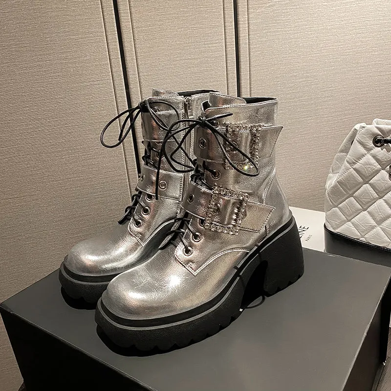 Silver Platform Boots