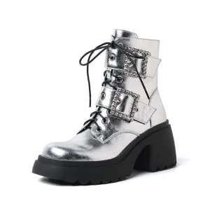 Silver Platform Boots