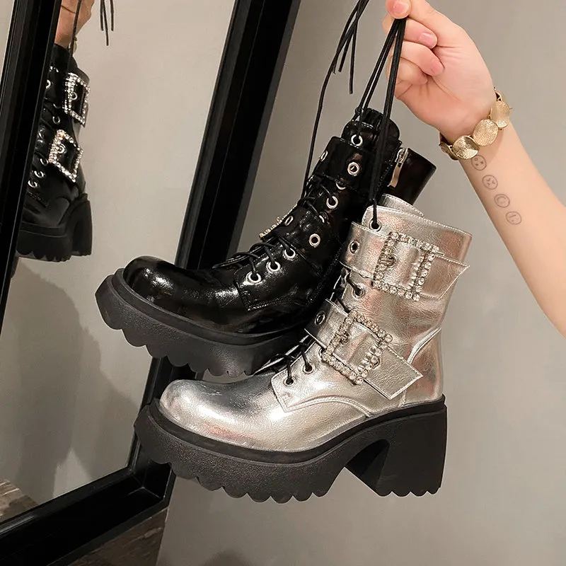 Silver Platform Boots