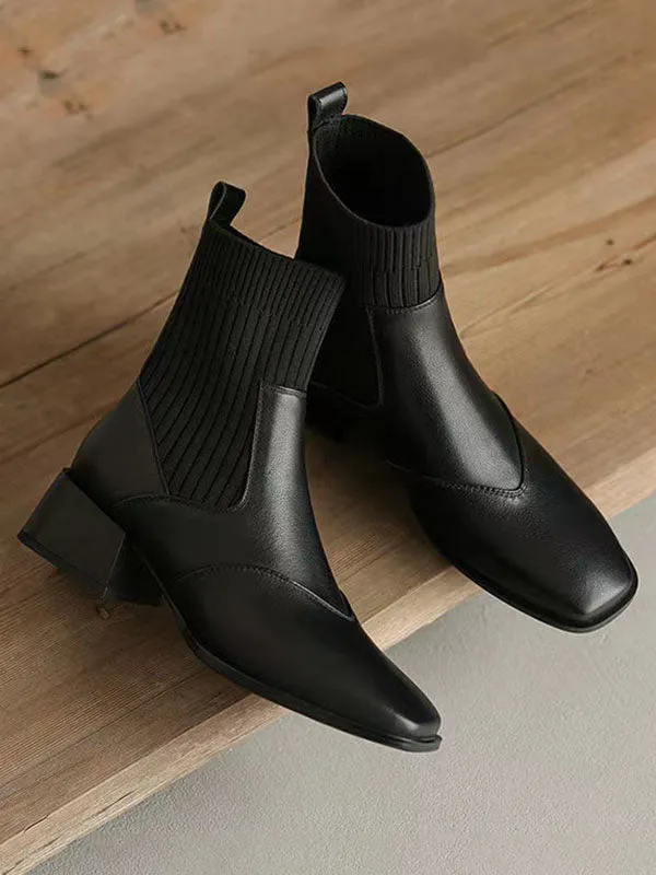 Solid Color Split-Joint Chelsea Boots Boots