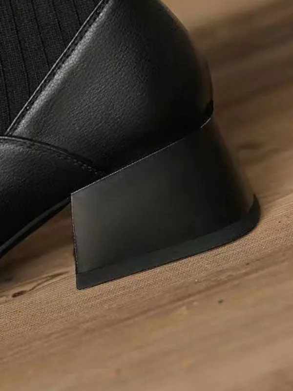 Solid Color Split-Joint Chelsea Boots Boots