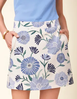 Spartina Jersey Skort Ogeechee Daisy Blue