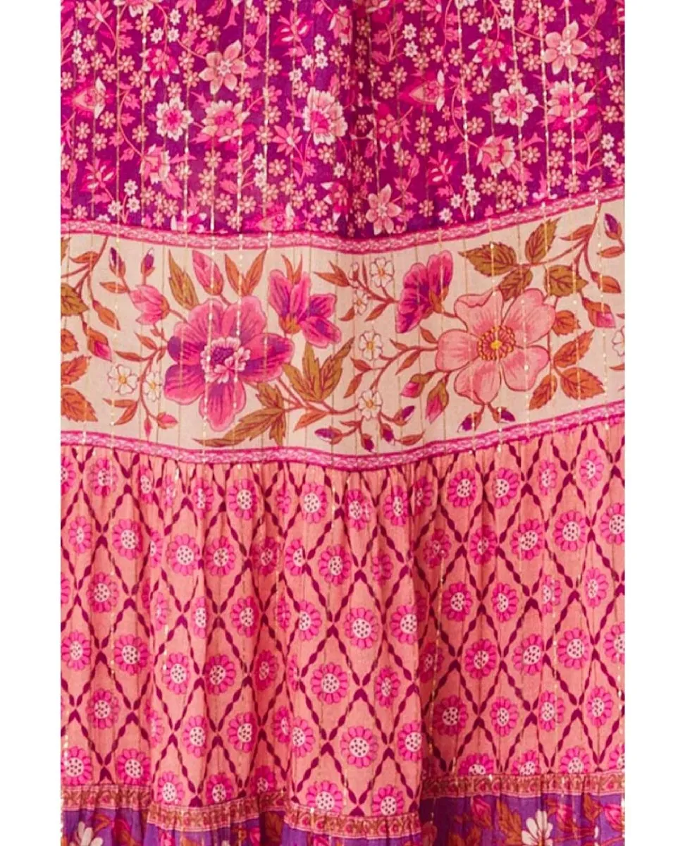 Spell Sienna Maxi Skirt Fuchsia