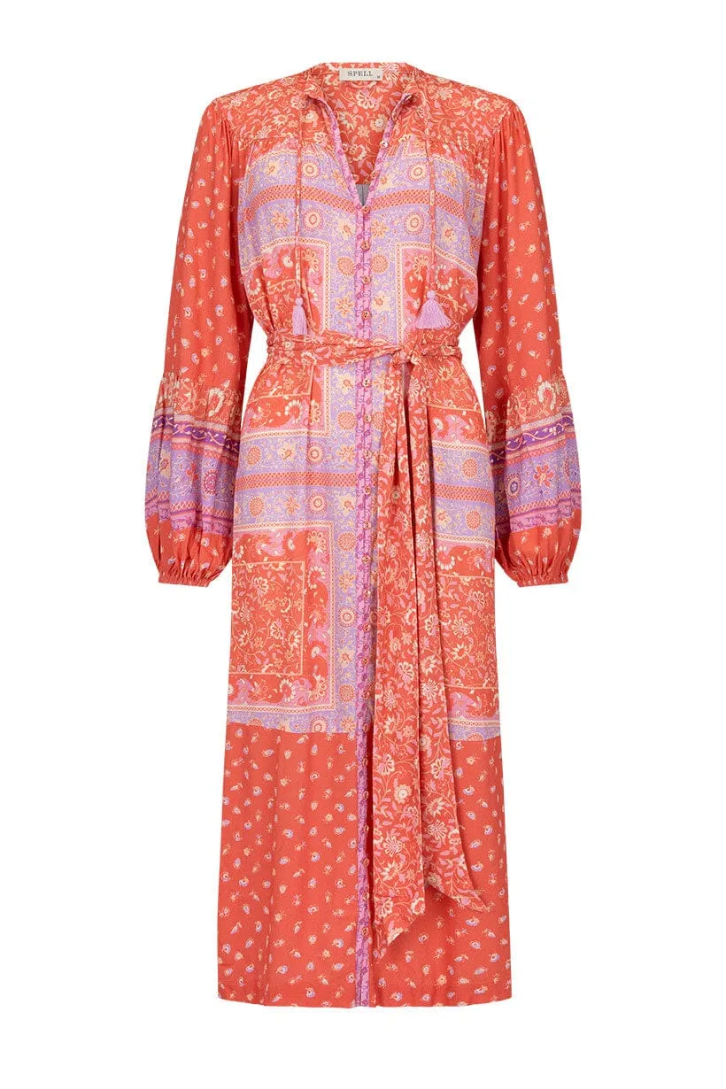 Sunshine Bandit Button Through Dress | Cayenne