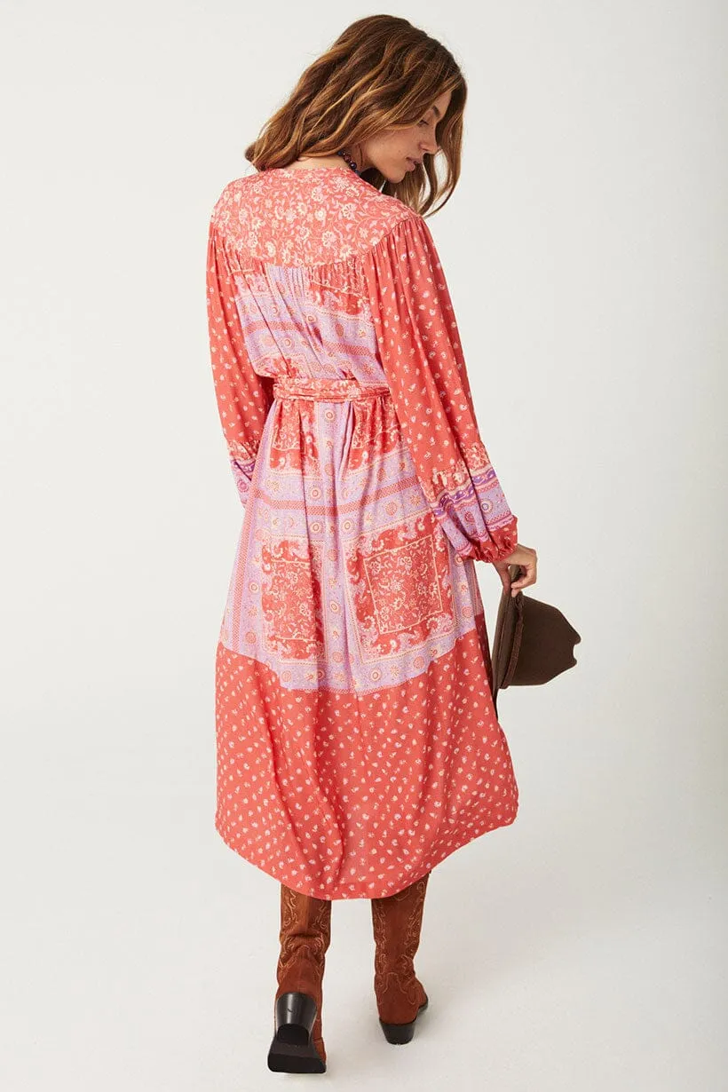 Sunshine Bandit Button Through Dress | Cayenne
