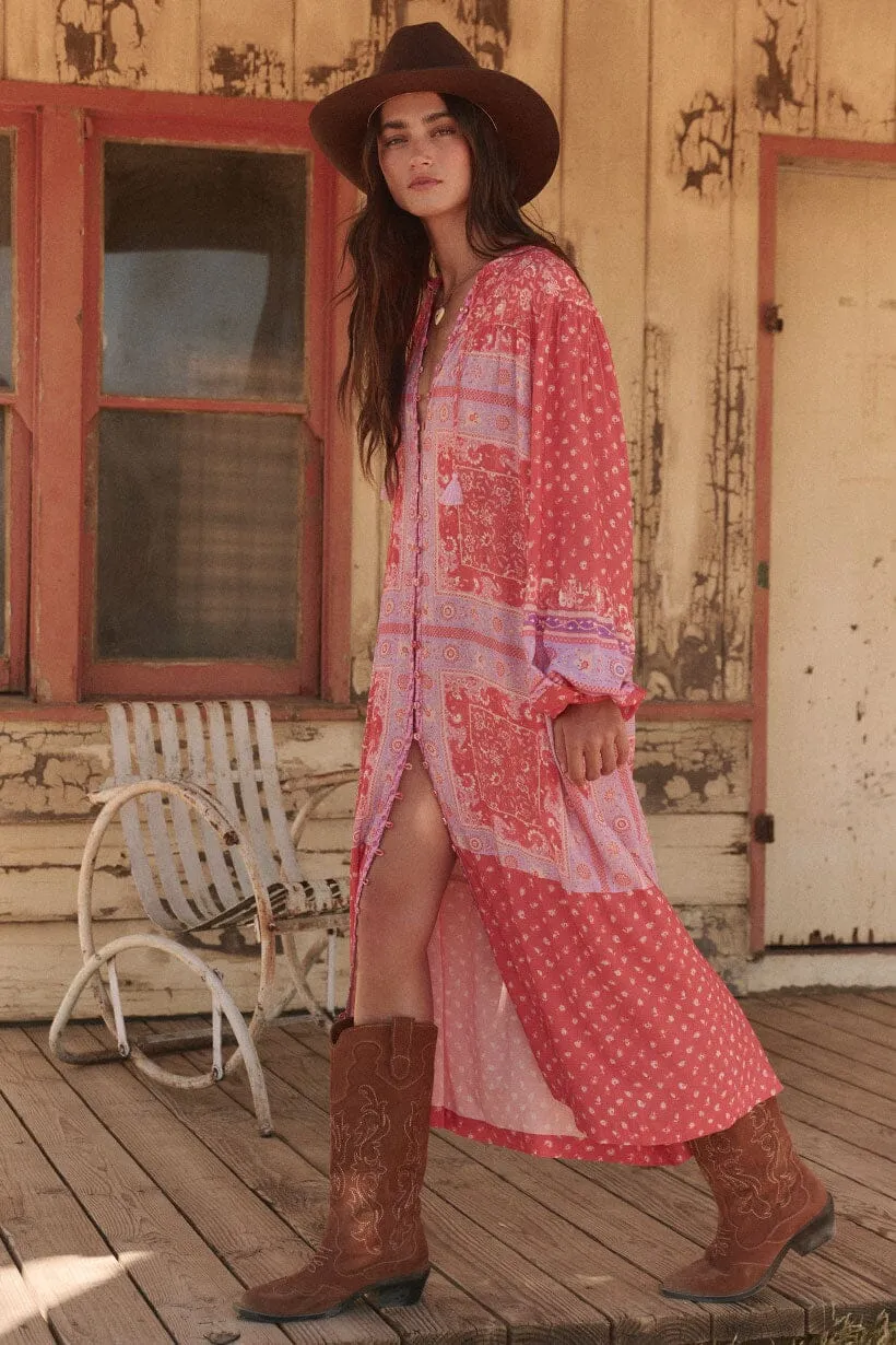 Sunshine Bandit Button Through Dress | Cayenne