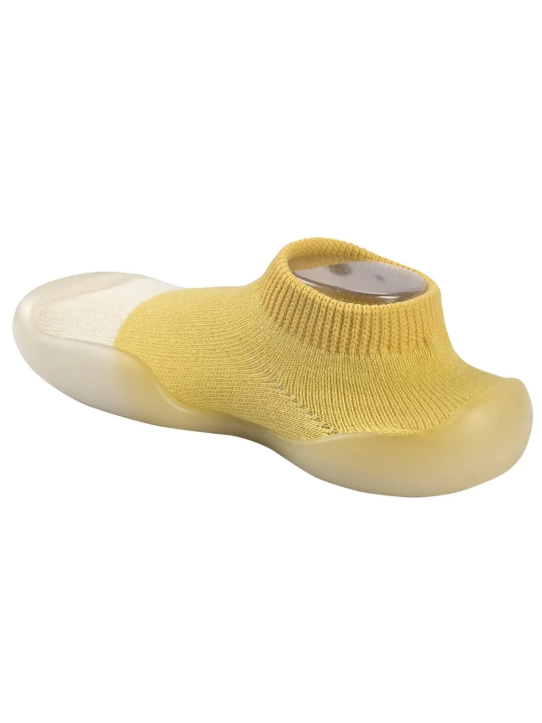 Sunshine Yellow Solid Shoe Socks- Vibrant Comfort for Your Little Explorer