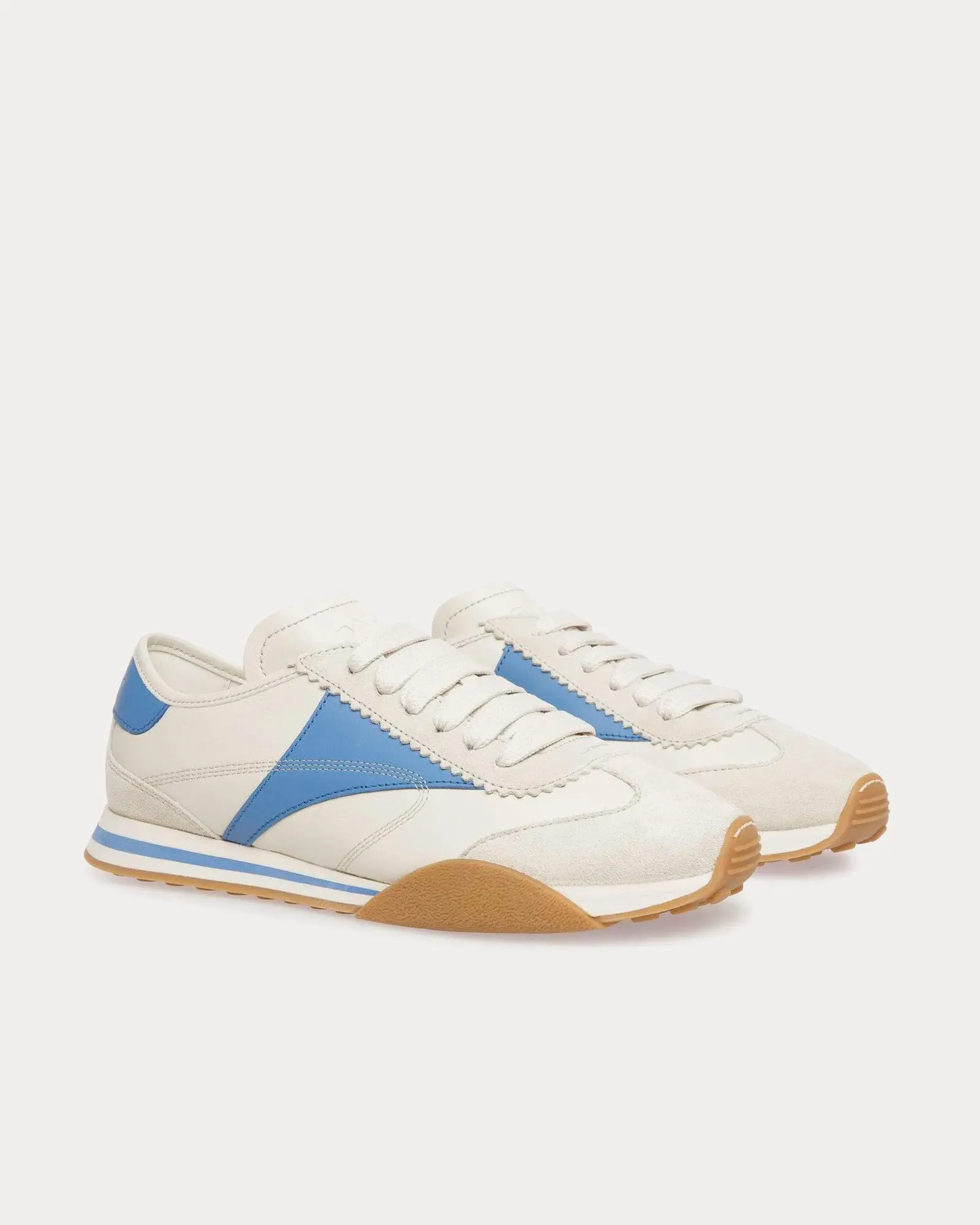 Sussex Leather Dusty White / Blue Low Top Sneakers