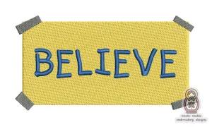Ted Lasso "BELIEVE" Poster 5x7 Machine Embroidery Digital Download File