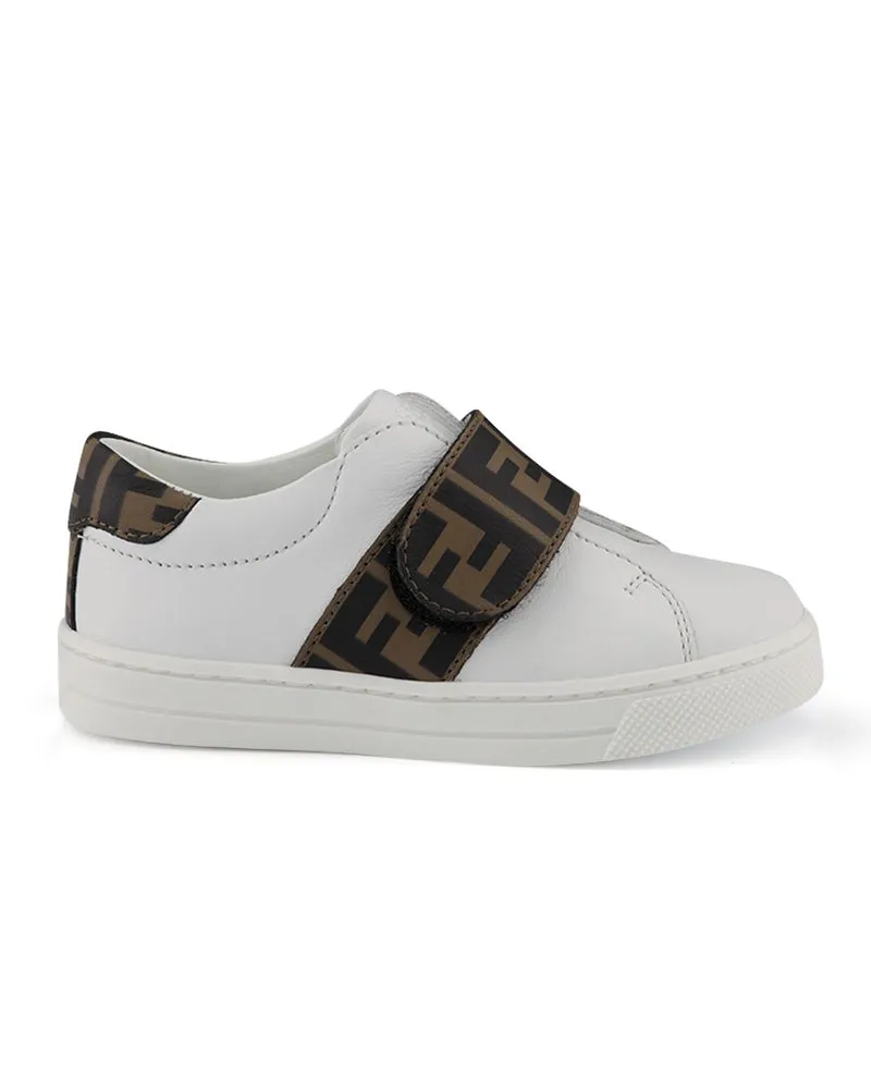 Toddler White FF Velcro Sneakers