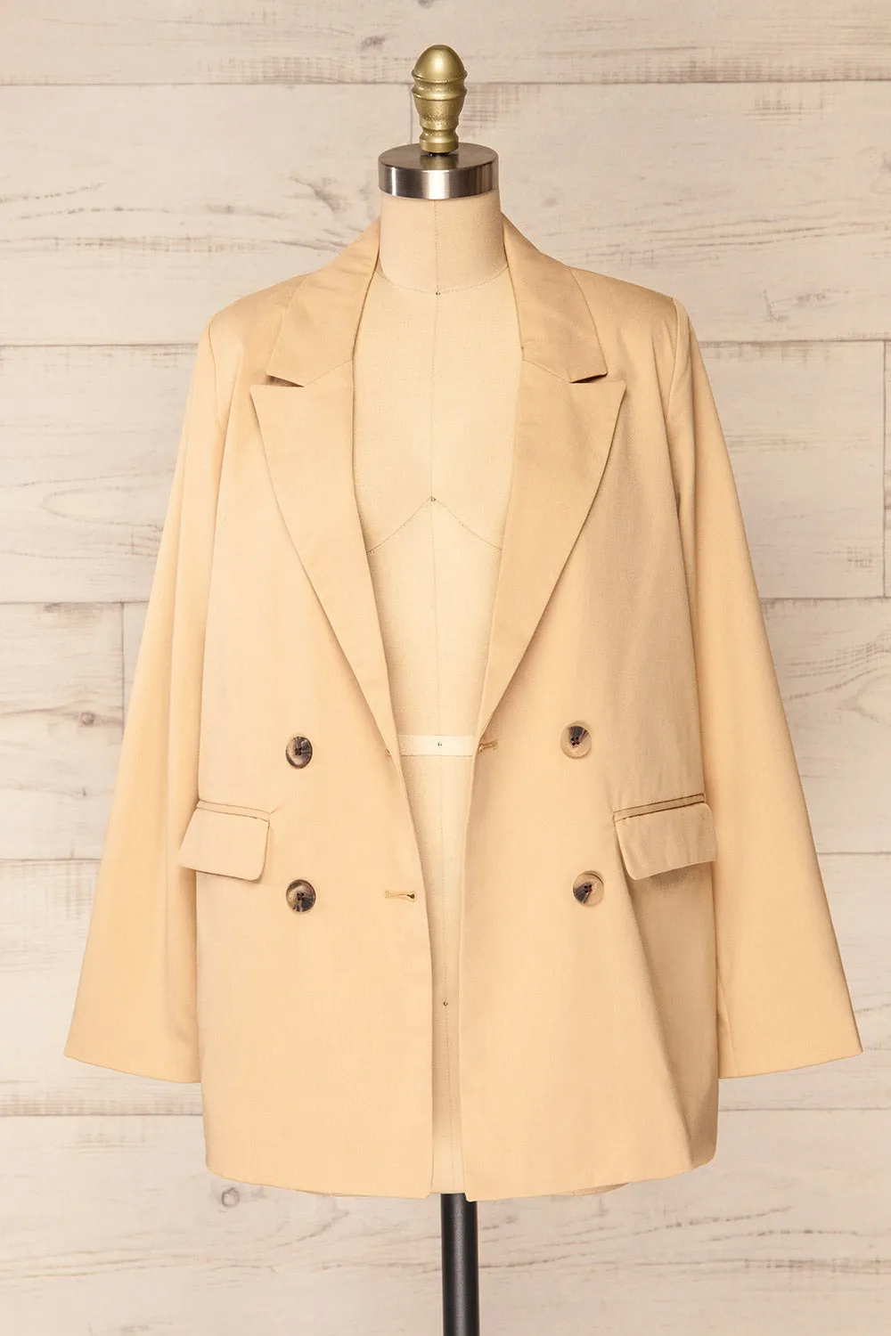 Toledo Beige | Oversized Blazer w/ Pockets
