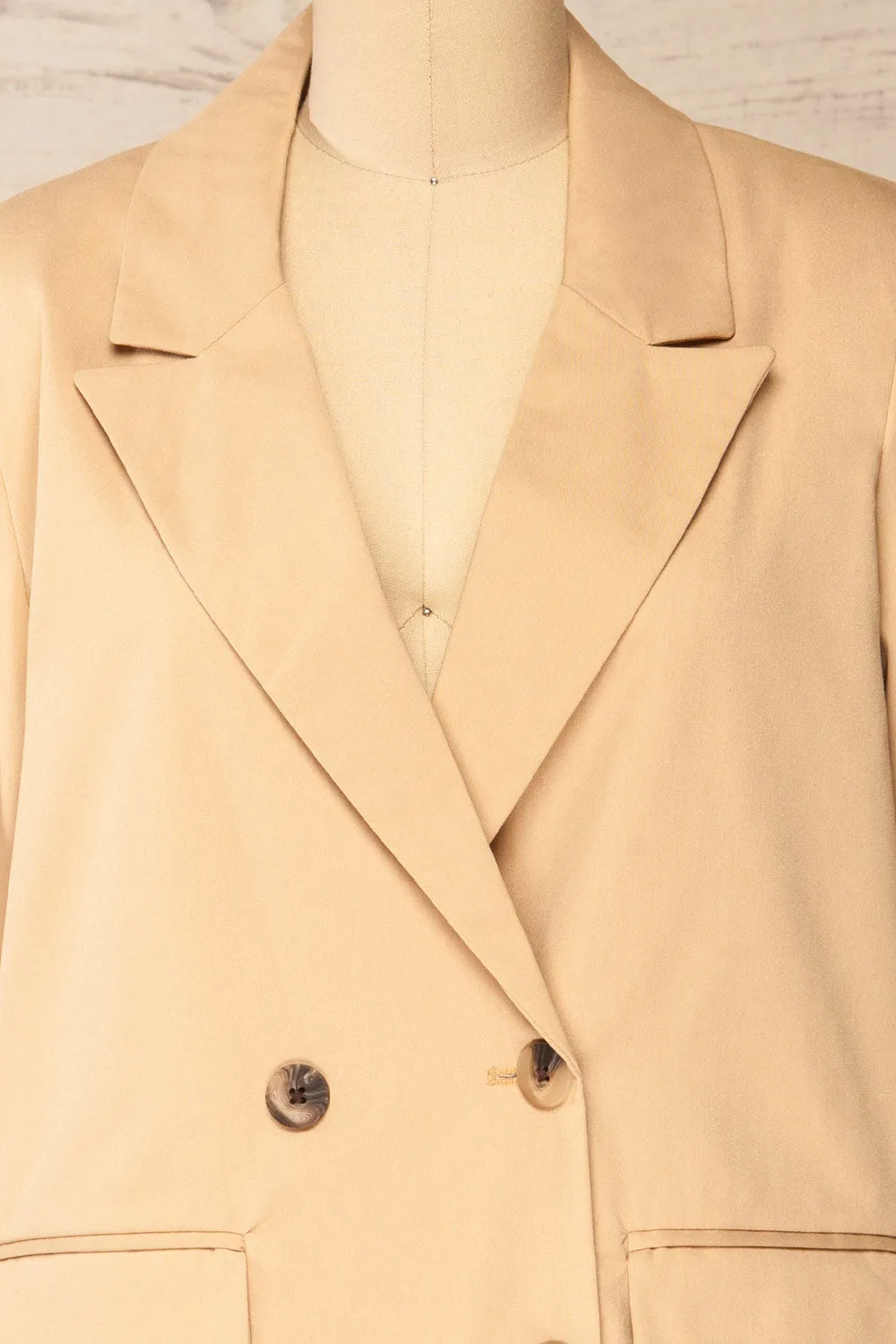 Toledo Beige | Oversized Blazer w/ Pockets