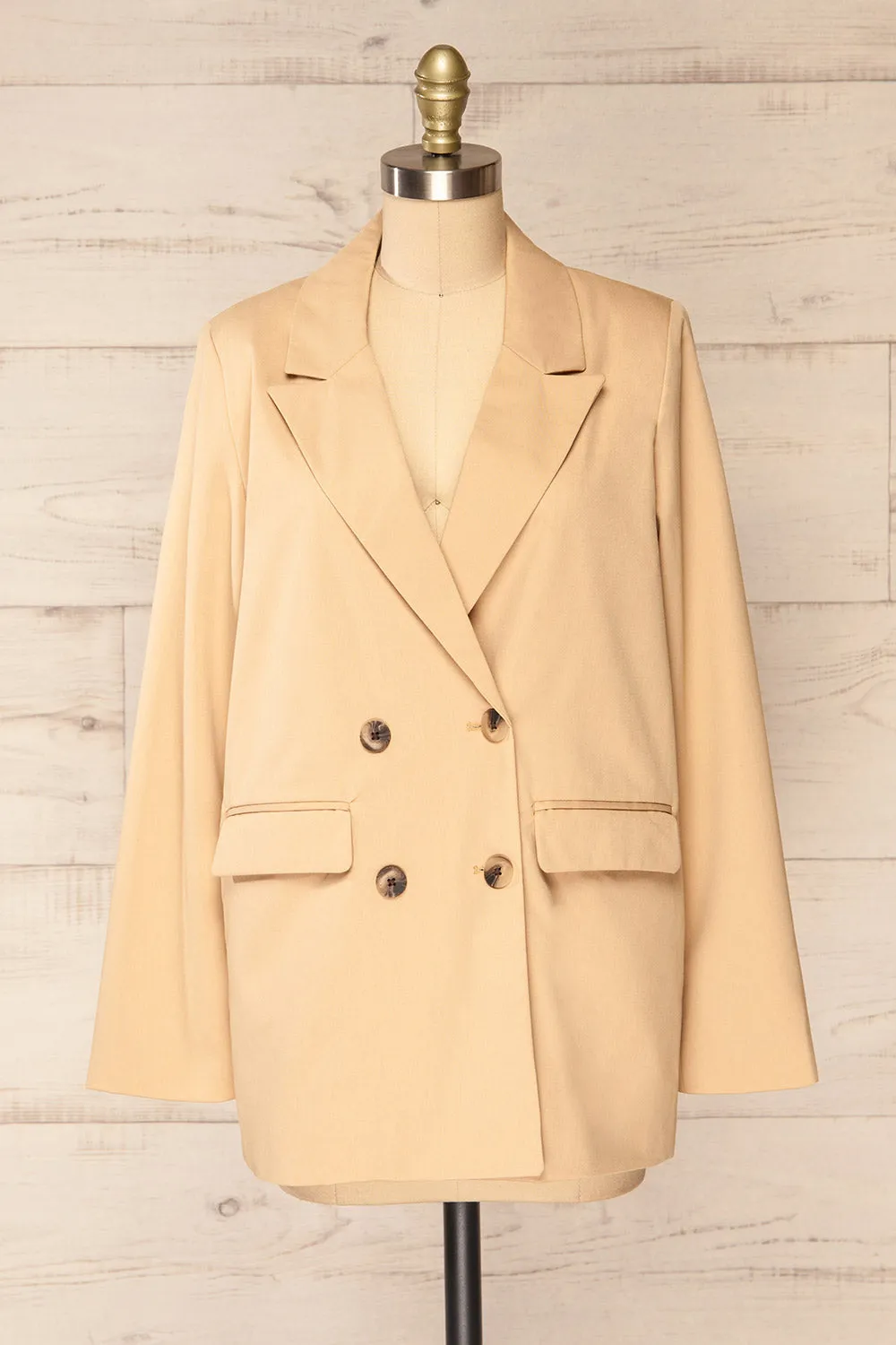 Toledo Beige | Oversized Blazer w/ Pockets