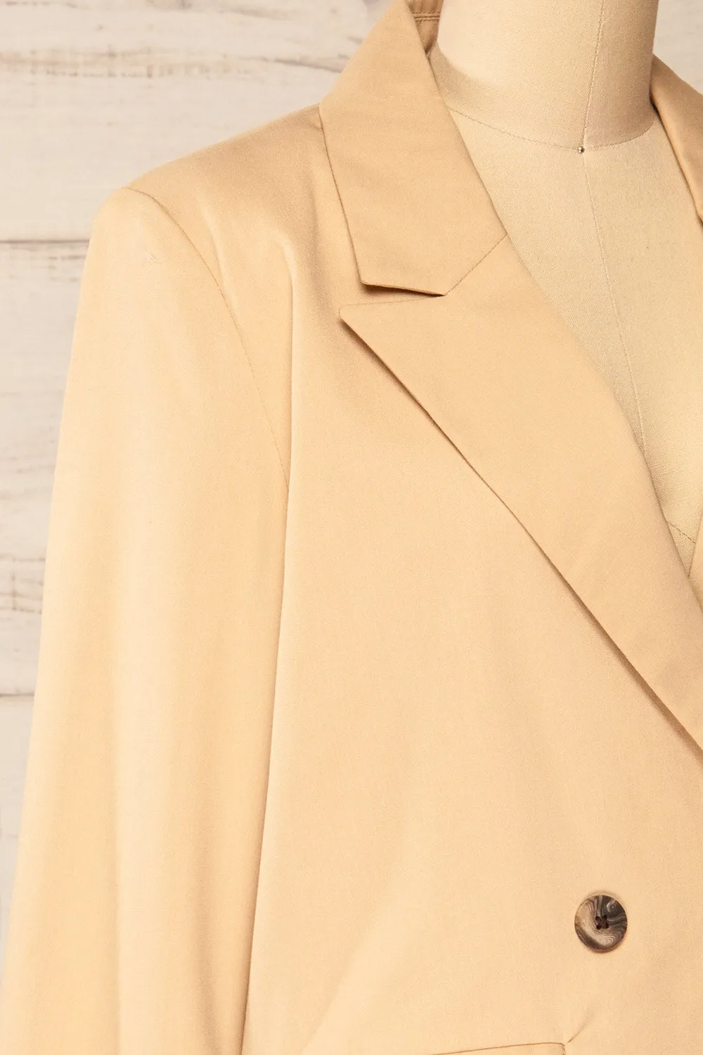 Toledo Beige | Oversized Blazer w/ Pockets