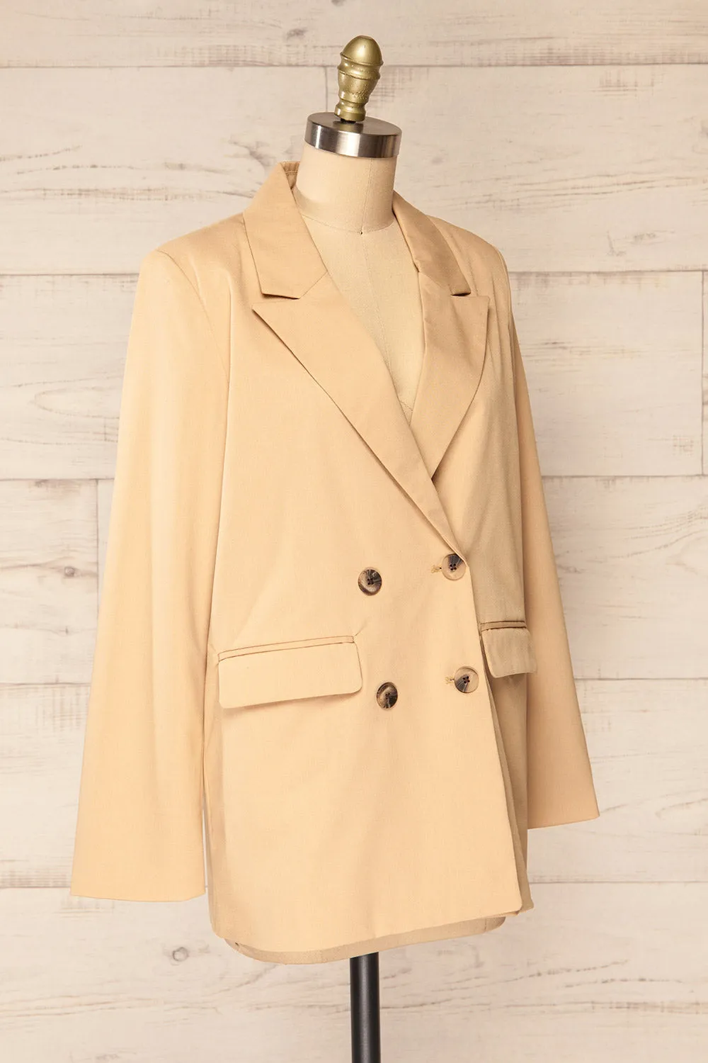 Toledo Beige | Oversized Blazer w/ Pockets