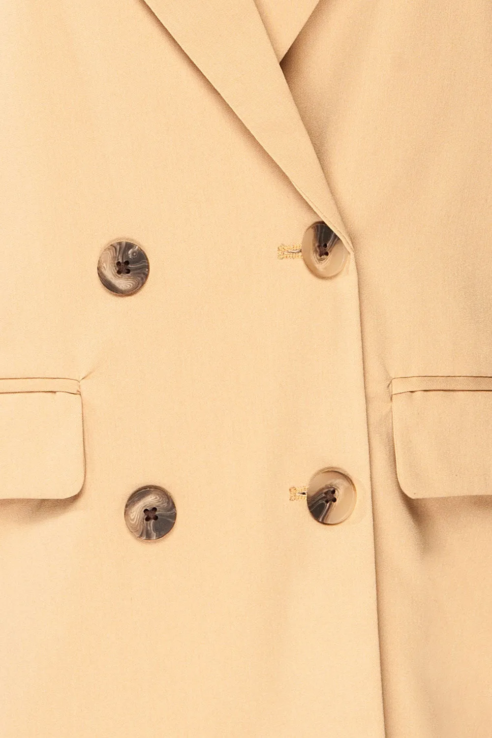 Toledo Beige | Oversized Blazer w/ Pockets