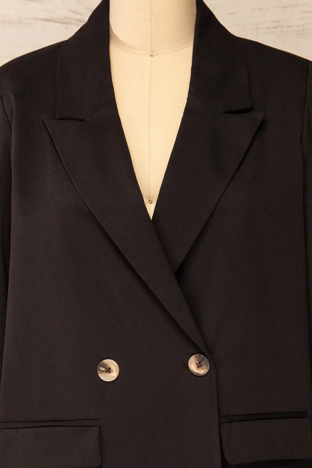 Toledo Black | Oversized Blazer w/ Pockets