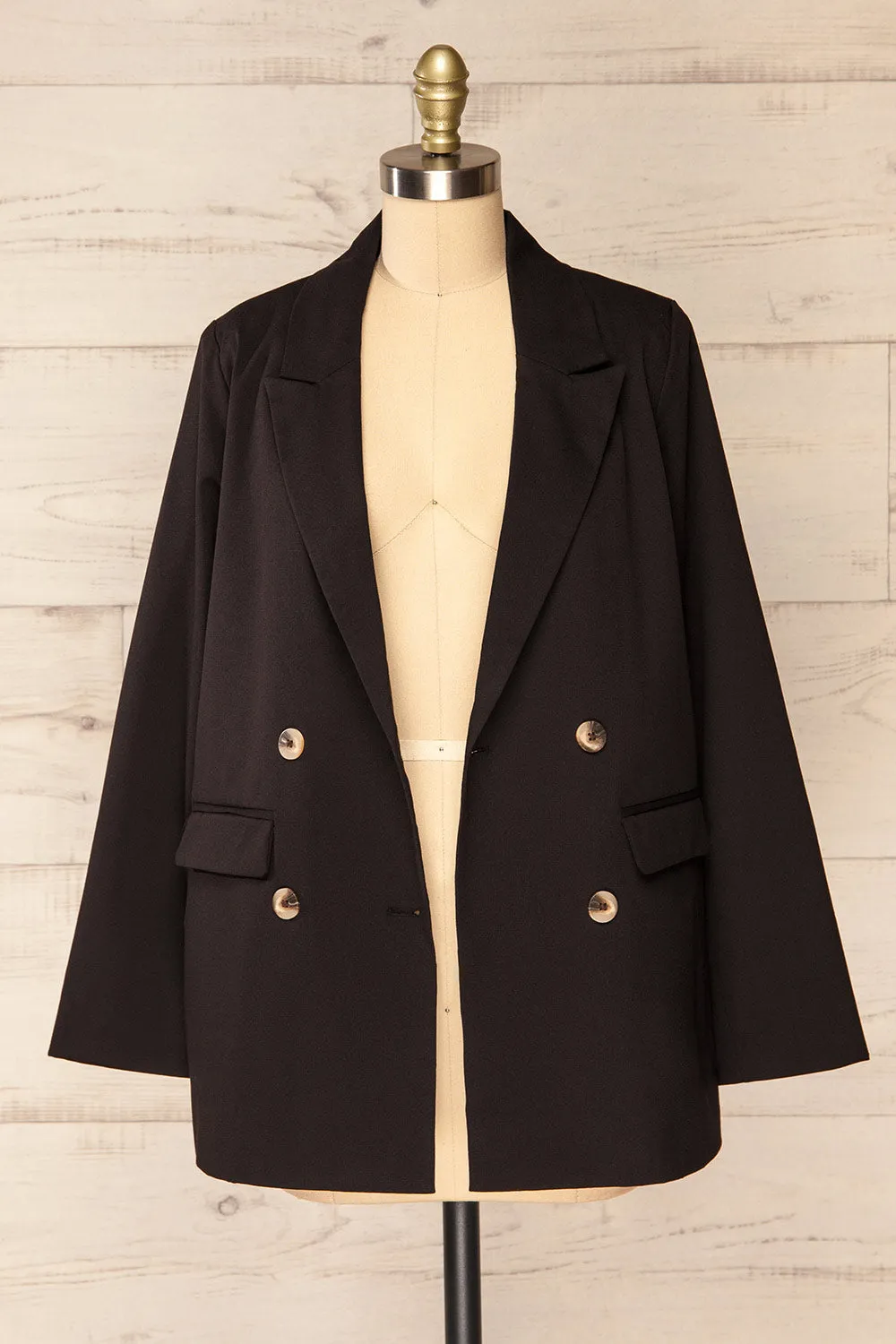 Toledo Black | Oversized Blazer w/ Pockets