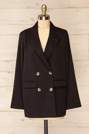Toledo Black | Oversized Blazer w/ Pockets