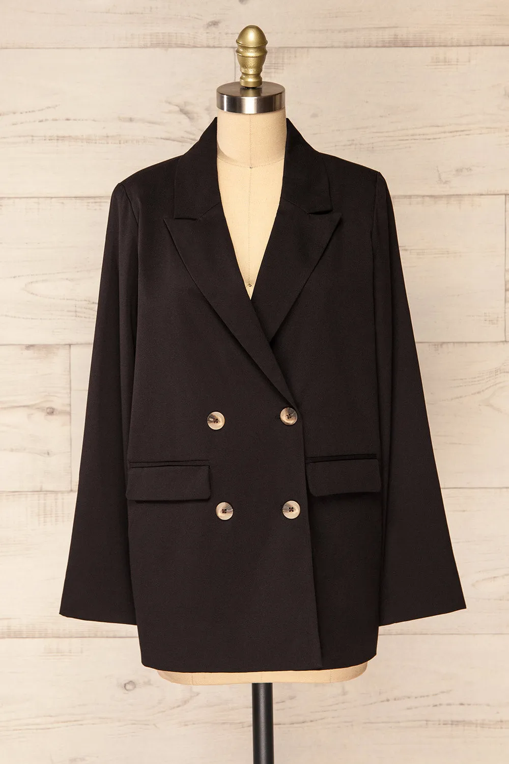Toledo Black | Oversized Blazer w/ Pockets