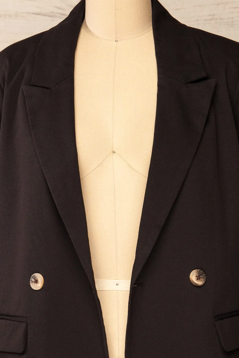 Toledo Black | Oversized Blazer w/ Pockets