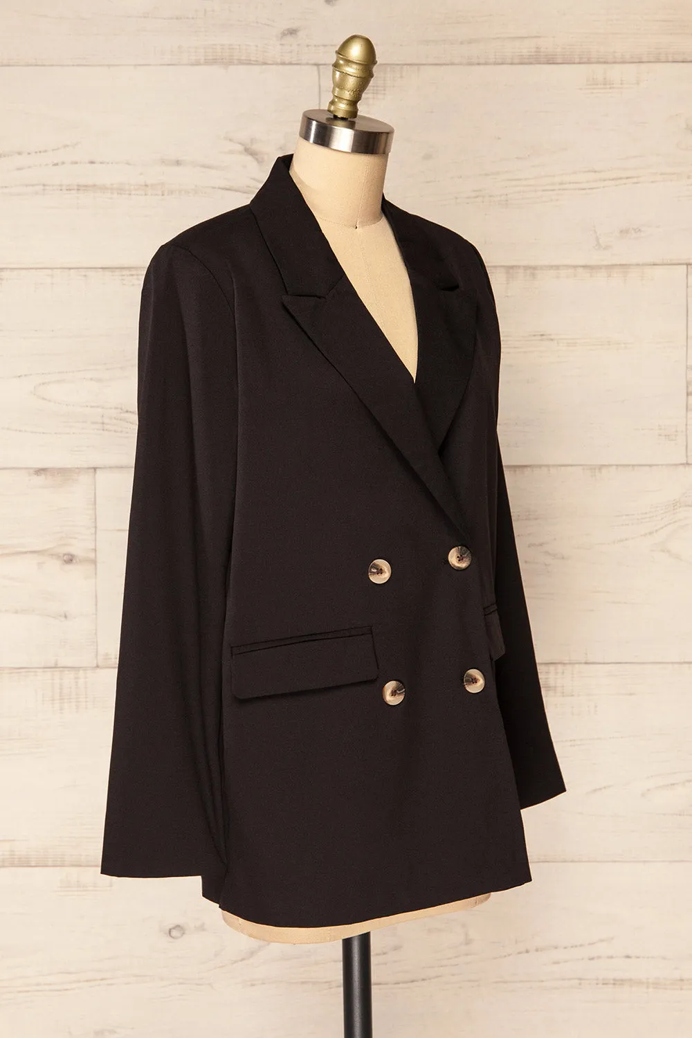 Toledo Black | Oversized Blazer w/ Pockets