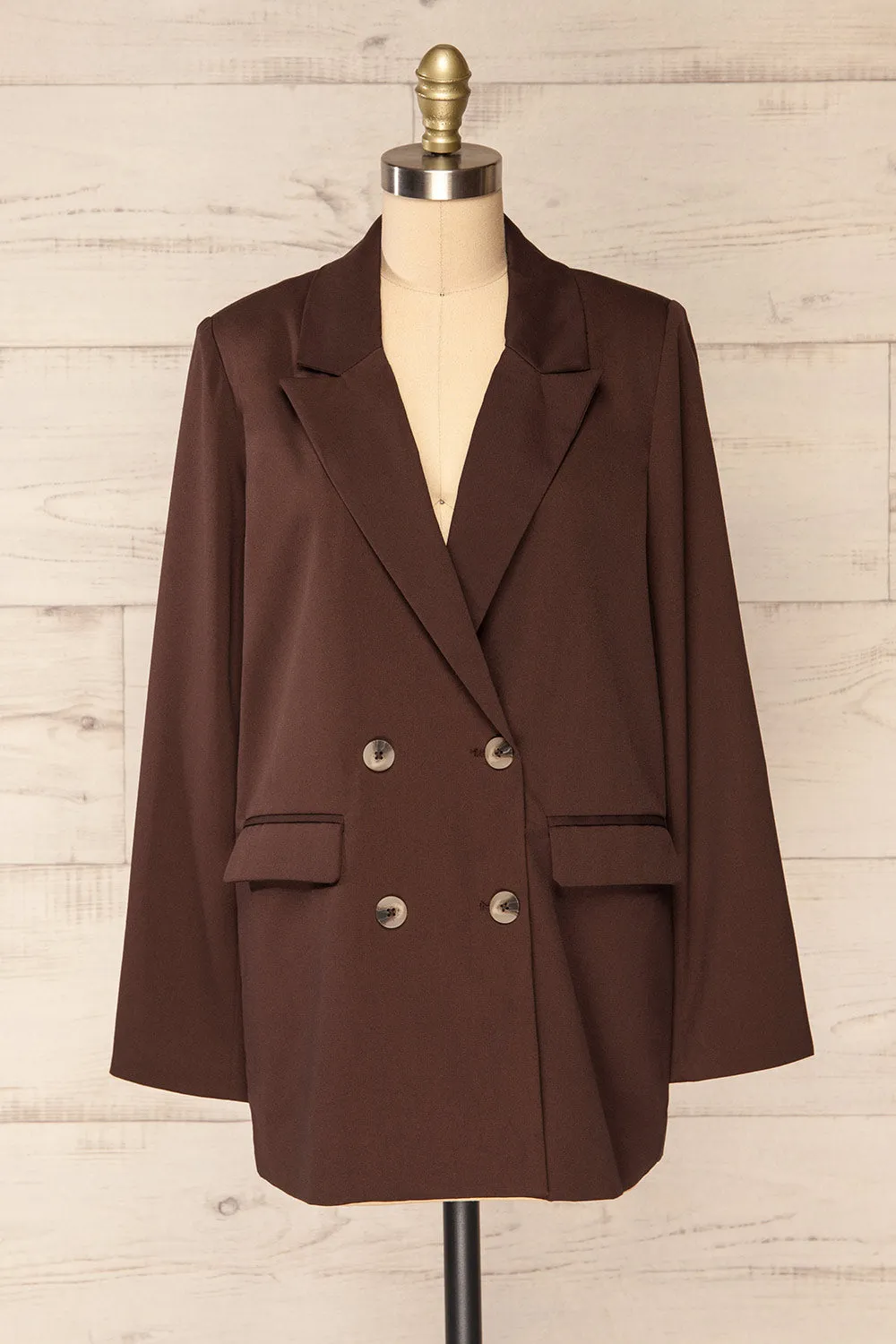 Toledo Brown | Oversized Blazer w/ Pockets