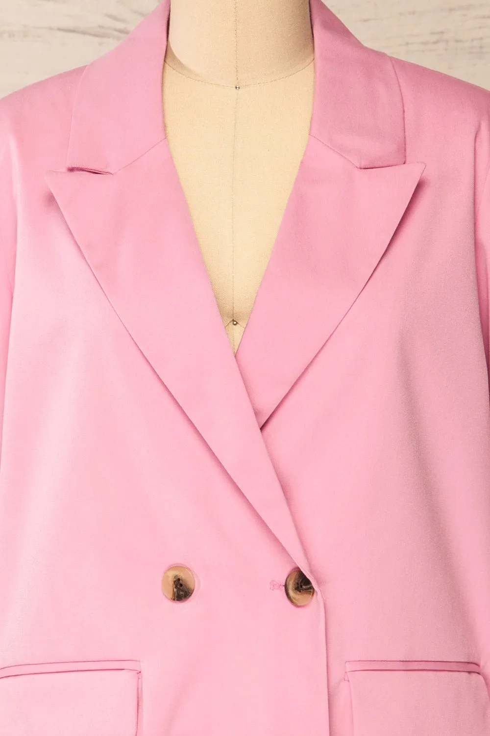 Toledo Pink | Oversized Blazer w/ Pockets
