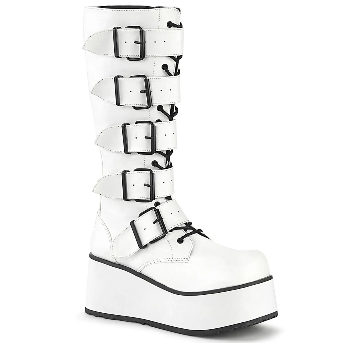 TRASHVILLE-518 White Vegan Leather